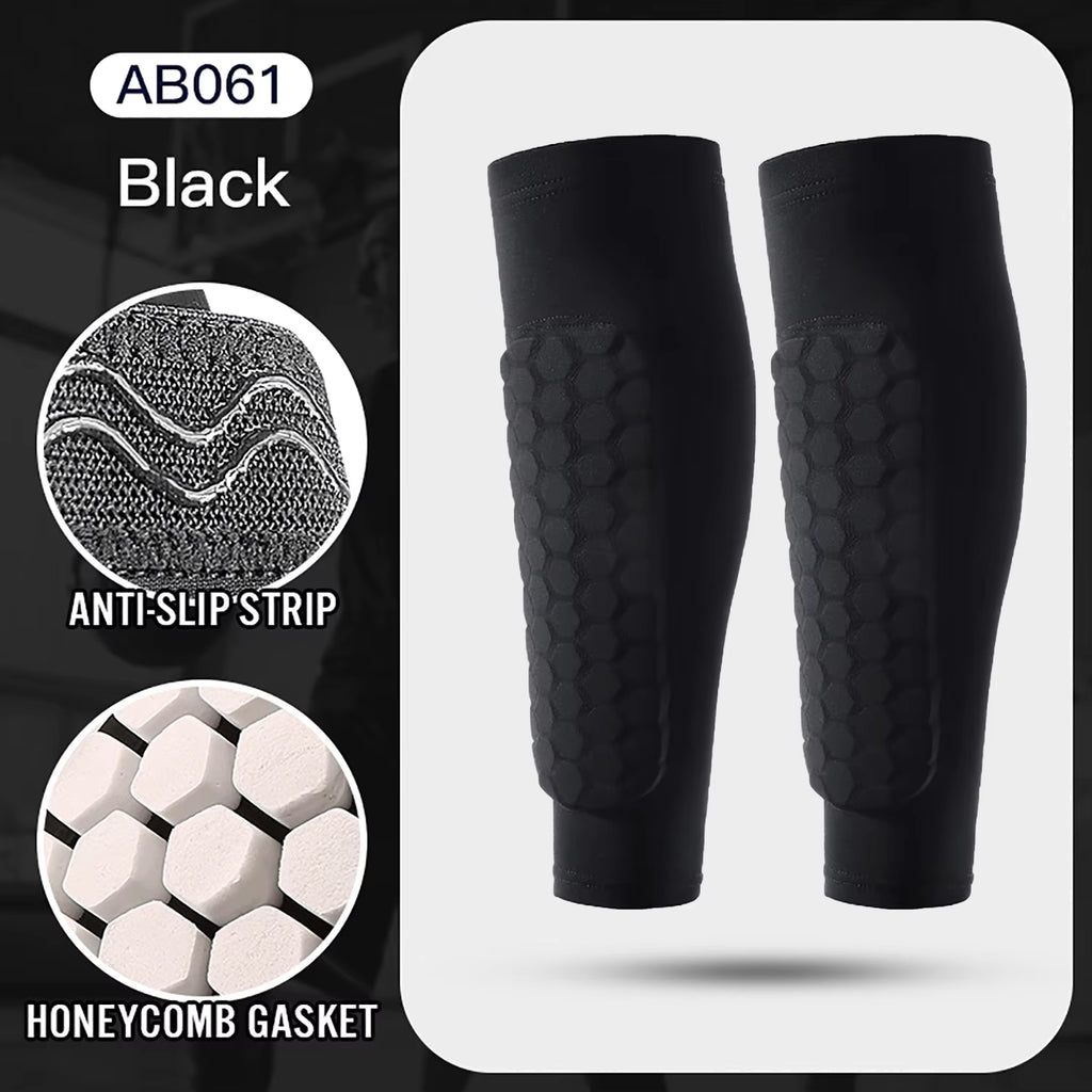 1Pcs Football Shin Guard Socks Sleeves with Foam,Calf Compression Sleeve Honeycomb Pads,Sports Legging & Soccer Equipment